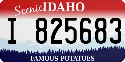 ID license plate I825683