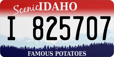 ID license plate I825707
