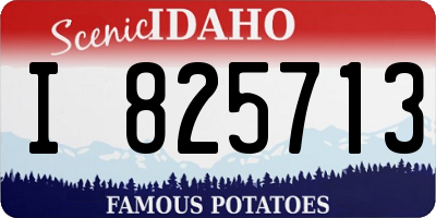 ID license plate I825713