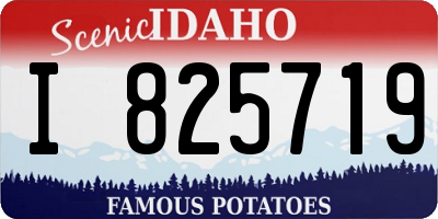 ID license plate I825719