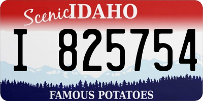 ID license plate I825754