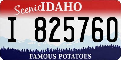 ID license plate I825760