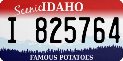 ID license plate I825764