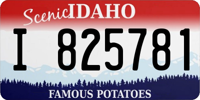 ID license plate I825781