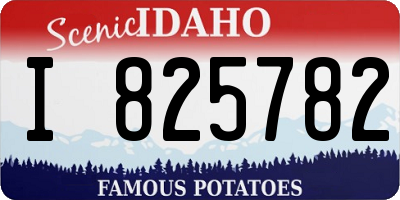ID license plate I825782