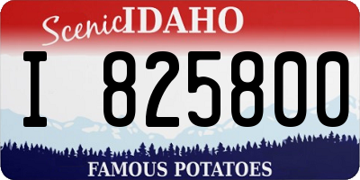 ID license plate I825800