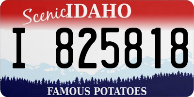 ID license plate I825818