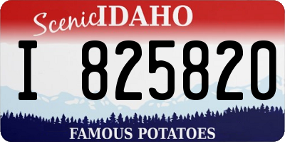 ID license plate I825820