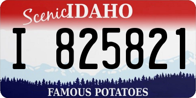 ID license plate I825821