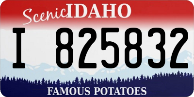 ID license plate I825832