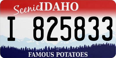 ID license plate I825833