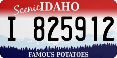 ID license plate I825912