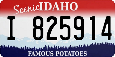 ID license plate I825914
