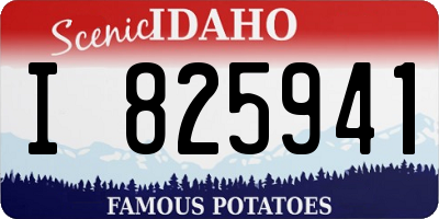ID license plate I825941