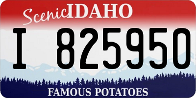 ID license plate I825950