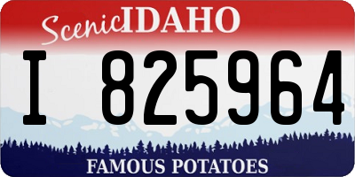 ID license plate I825964