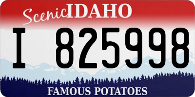 ID license plate I825998