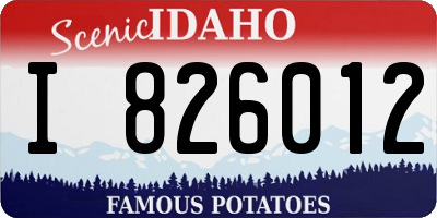 ID license plate I826012
