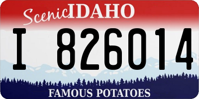 ID license plate I826014
