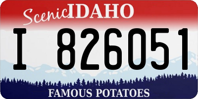 ID license plate I826051