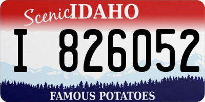 ID license plate I826052