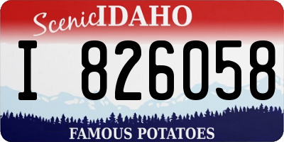 ID license plate I826058