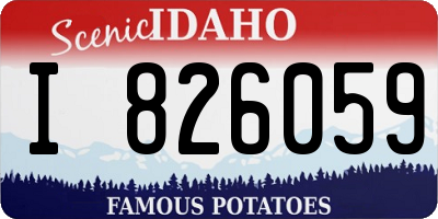 ID license plate I826059