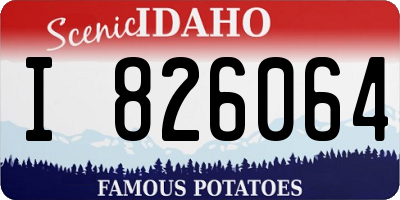 ID license plate I826064