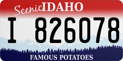 ID license plate I826078
