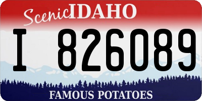ID license plate I826089