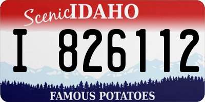 ID license plate I826112