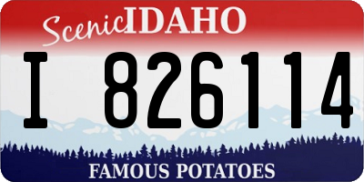 ID license plate I826114