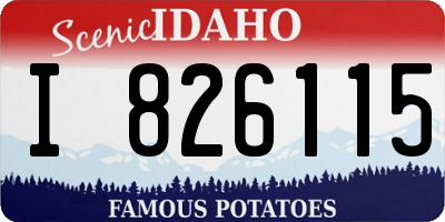 ID license plate I826115