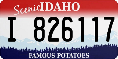 ID license plate I826117