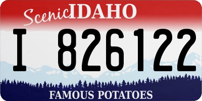ID license plate I826122