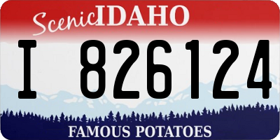 ID license plate I826124