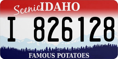 ID license plate I826128