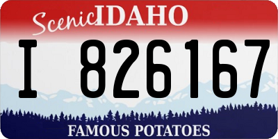 ID license plate I826167