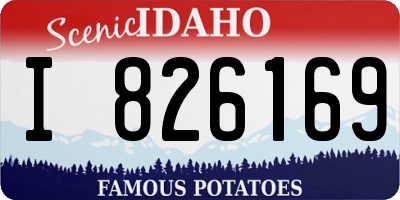 ID license plate I826169