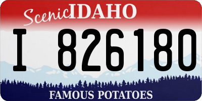 ID license plate I826180