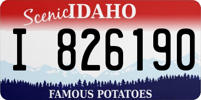 ID license plate I826190