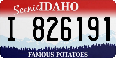 ID license plate I826191
