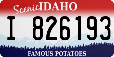 ID license plate I826193