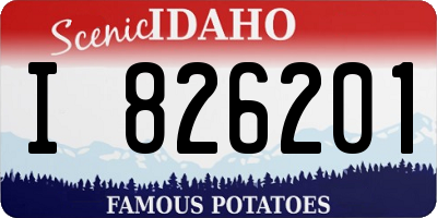 ID license plate I826201