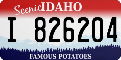 ID license plate I826204