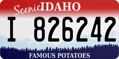 ID license plate I826242