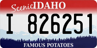 ID license plate I826251