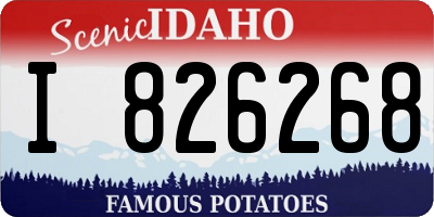 ID license plate I826268
