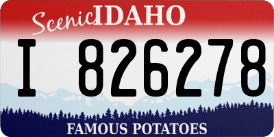 ID license plate I826278