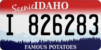 ID license plate I826283